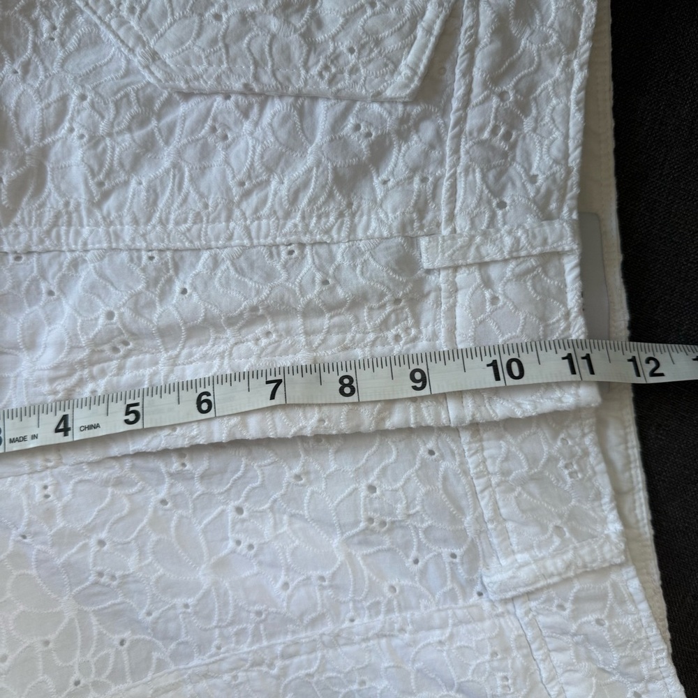 Derek Lam 10 Crosby Mila Utility Eyelet Cargo Pants in White Size 4 - Picture 11 of 12